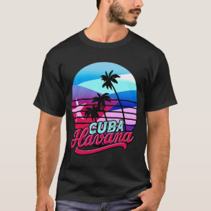 Camiseta Retro Havana Cuba Caribe Mar C de Caribe Cubano
