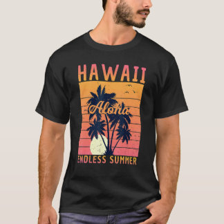 Camiseta Retro Hawaii Aloha Endless Summer Surfing Summer F