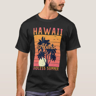 Camiseta Retro Hawaii Aloha Enless Summer Surfing F