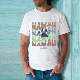 Camiseta Retro Hawaii Dog Paw T-Shirt