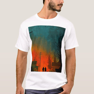 Camiseta retrô Hawkins Shadow Town