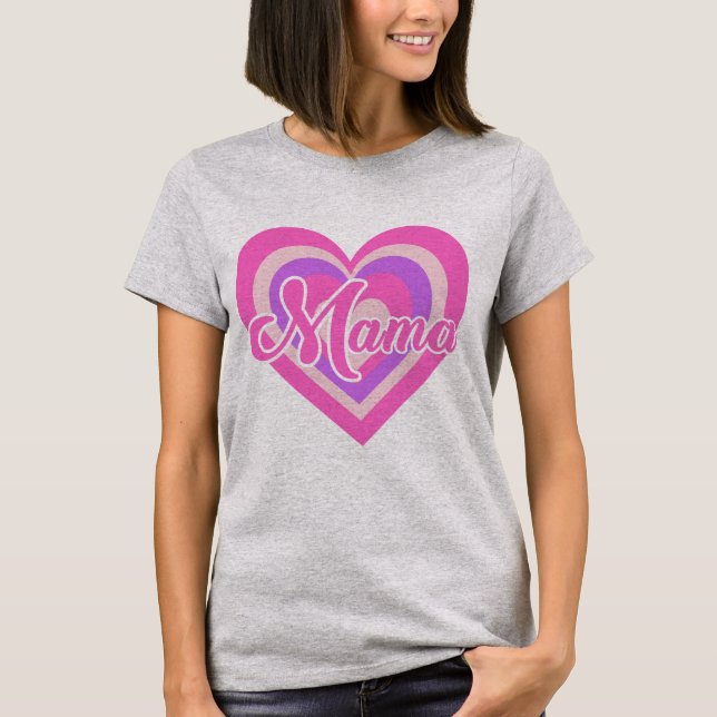 Camiseta Retro Heart MAMA (Frente)