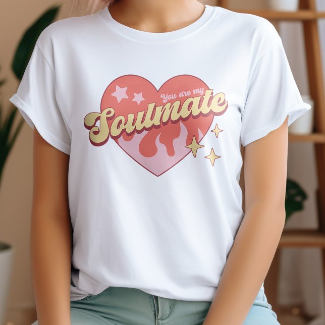 Camiseta Retro Heart Você É Minha Soulmate T-Shirt (Criador carregado)