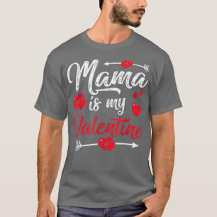 Camiseta Retro Hearts Mama É Meu Dia de as mães Dia de os n