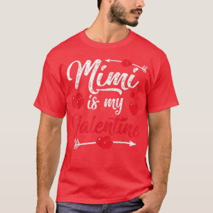 Camiseta Retro Hearts Mimi É Meu Dia de as mães Dia de os n