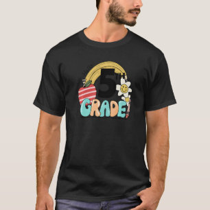 Camiseta Retro Hello 5 Graus Floral Arco-Íris 5 Graus T