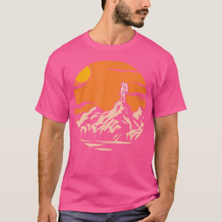 Camiseta Retro Hiker Nature Hike Athlete Forest Mountain Hi