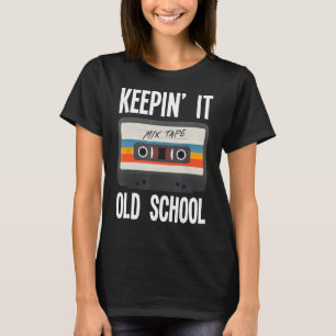 Camiseta Retro Hip Hop Music Antiga School Cassette Engraça