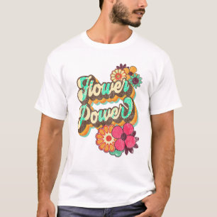 Camiseta Retro Hippie Power 60s 70s