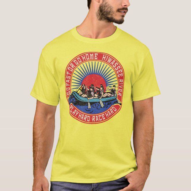Camiseta Retro Hiwassee River Rafting T-Shirt (Frente)