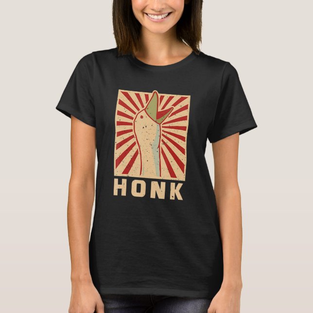 Camiseta Retro Honny Goose Duck Men Mulheres (Frente)