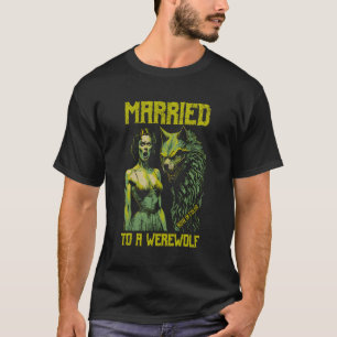 Camiseta Retro Horror Movie Poster Funny Casado Werewolf H