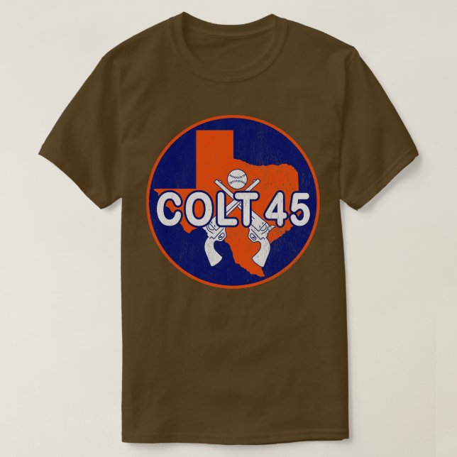Camiseta Retro Houston Colt 45s Baseball TSirt (Frente do Design)
