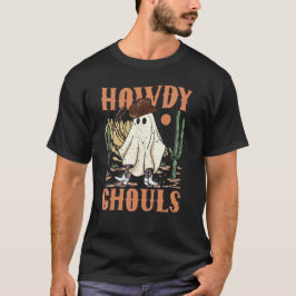 Camiseta Retro Howdy Ghouls Western Halloween Ghost Spooky