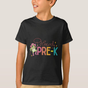 Camiseta Retro Howdy Pré-k Sapo Divertido Professor Pré-esc