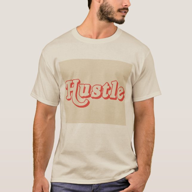 Camiseta Retro Hustle | Camiseta com Tipografia Mo (Frente)