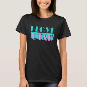 Camiseta Retro I AMVE UTAH Neon Logo Classic Utah UT State