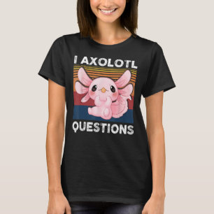 Camiseta Retro I Axolotl Pergunta Rosa Salamandra Crianças 