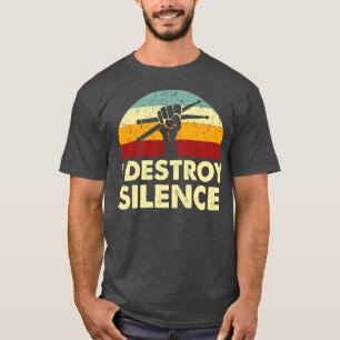 Camiseta Retro I Destruir Tambores de Silêncio