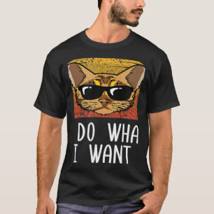 Camiseta Retro I Do What I Want Cat Bengal Cat Mom