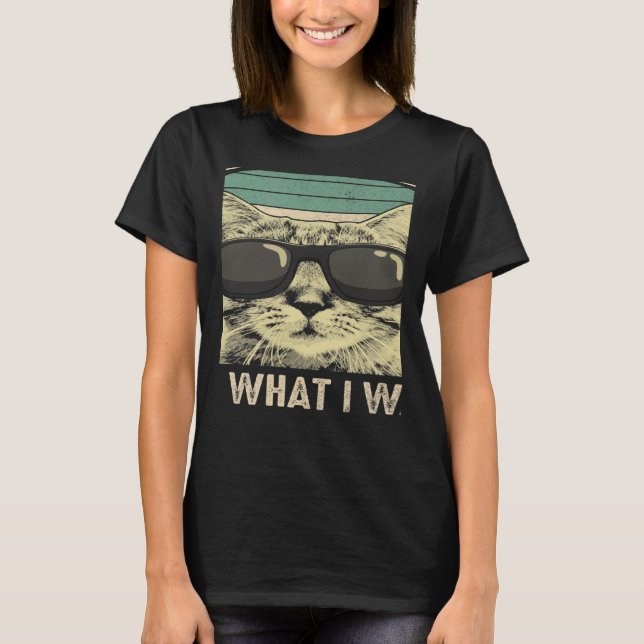 Camiseta Retro I do what I want cat  cat (Frente)
