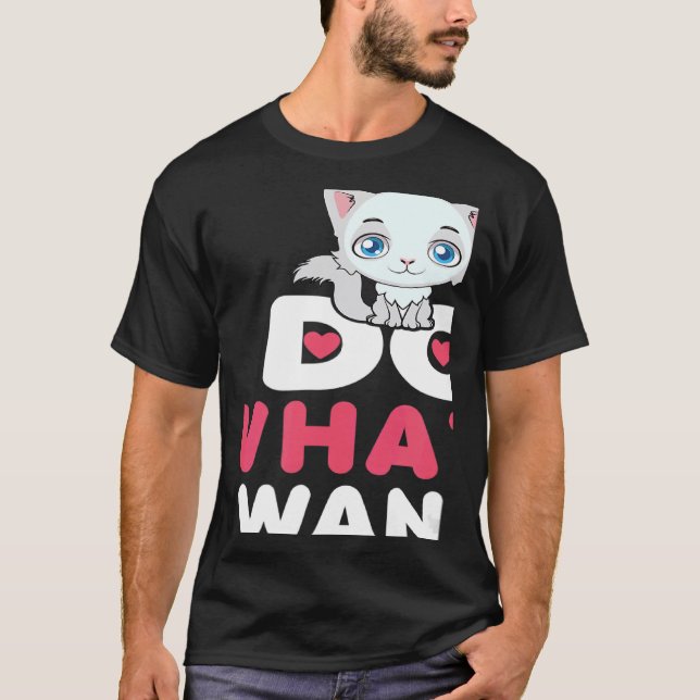 Camiseta Retro I Do What I Want Cat Independent Rebel 7 (Frente)