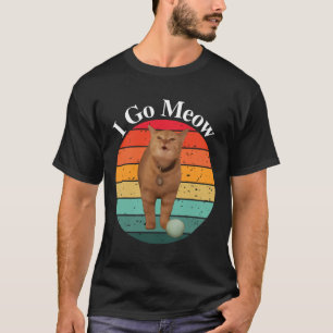 Camiseta Retro I Go Meow Engraçado Cat Singing Meme