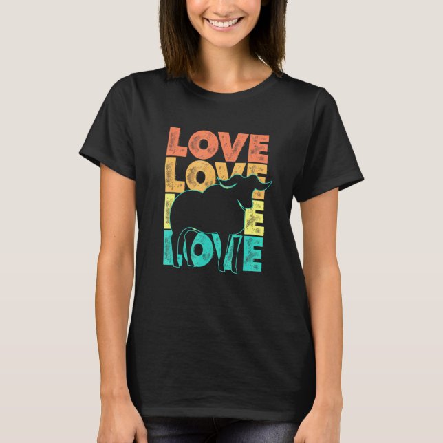 Camiseta Retro I Love Buffalo Ideia For Bison (Frente)