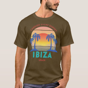 Camiseta Retro Ibiza Praia Cereja Todos Os Sunsets