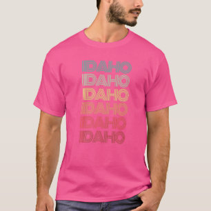 Camiseta Retro Idaho Home State Roots Boise Family Orgulho