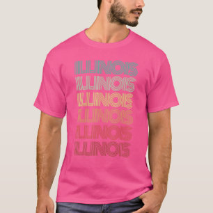 Camiseta Retro Illinois Home State Roots Chicago Family Pre