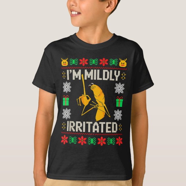 Camiseta Retro I'm Mildly Irritated Marcus The Worm Christm (Frente)