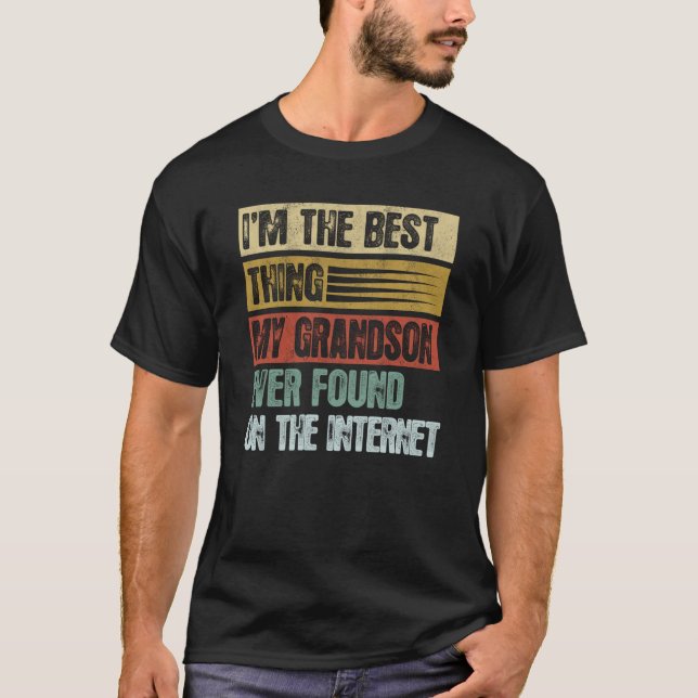 Camiseta Retro I'm The Best Thing My Grandson Ever Found (Frente)