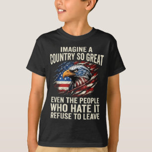 Camiseta Retro Imagine Um País Tão Grande Até As Pessoas
