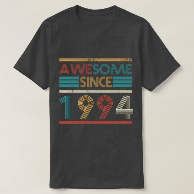 Camiseta Retro Incrível Desde 1994 29º Aniversário 29 Anos (Frente do Design)