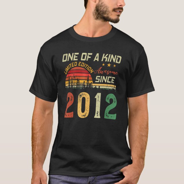 Camiseta Retro Incrível Desde 2012 10th Birthday Limited Ed (Frente)