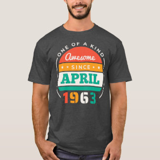 Camiseta Retro Incrível Desde Abril De 1963, Birthday Vinta