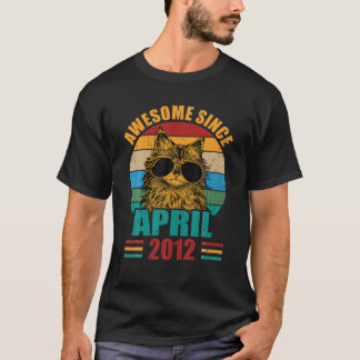 Camiseta Retro Incrível Desde Abril De 2012 10º Aniversário