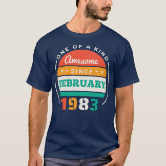 Camiseta Retro Incrível Desde Fevereiro De 1983, Aniversári