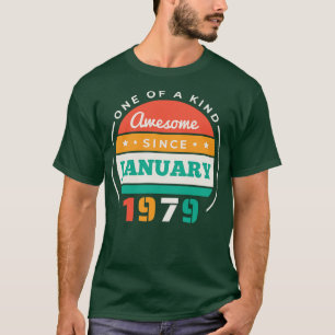 Camiseta Retro Incrível Desde Janeiro De 1979 Aniversário V
