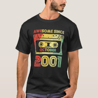 Camiseta Retro Incrível Desde Outubro De 2001 20 Birthday G