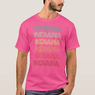 Camiseta Retro Indiana Home State Raiz Família Indianapolis