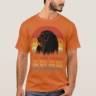 Camiseta Retro Inglês Toy Spaniel A Cada Snack Que Você Faz