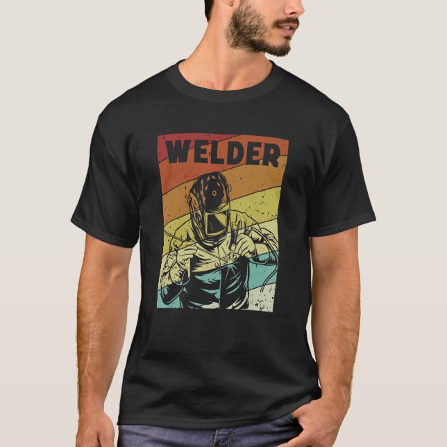 Camiseta Retro Inspector Tig Tack Mig Rig Technician Welder (Frente)