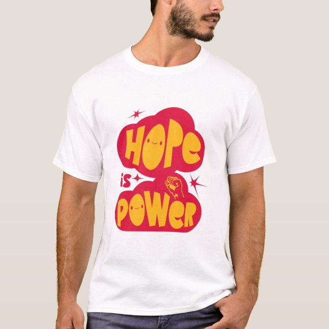 Camiseta Retro Inspiradora Hope Is Power  (Frente)