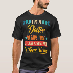 Camiseta Retro Inspirou Doutor para economizar tempo Eu nun