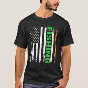 Camiseta Retro Ireland Fisheries Hobbies USA Flag Rua.Patri