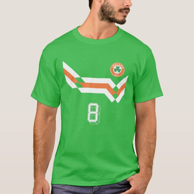 Camiseta Retro Ireland Soccer Jersey Eire Crest Irish Clove (Frente)