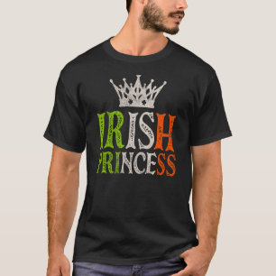 Camiseta Retro Irish Princess Vintage Dia de São Patrício