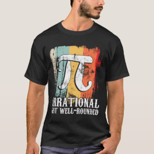 Camiseta Retro Irracional, Mas Bem Arredondado Pi Day Celeb